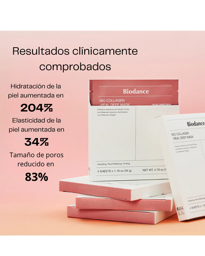 Caja Mascarilla Glow de Colageno BIODANCE